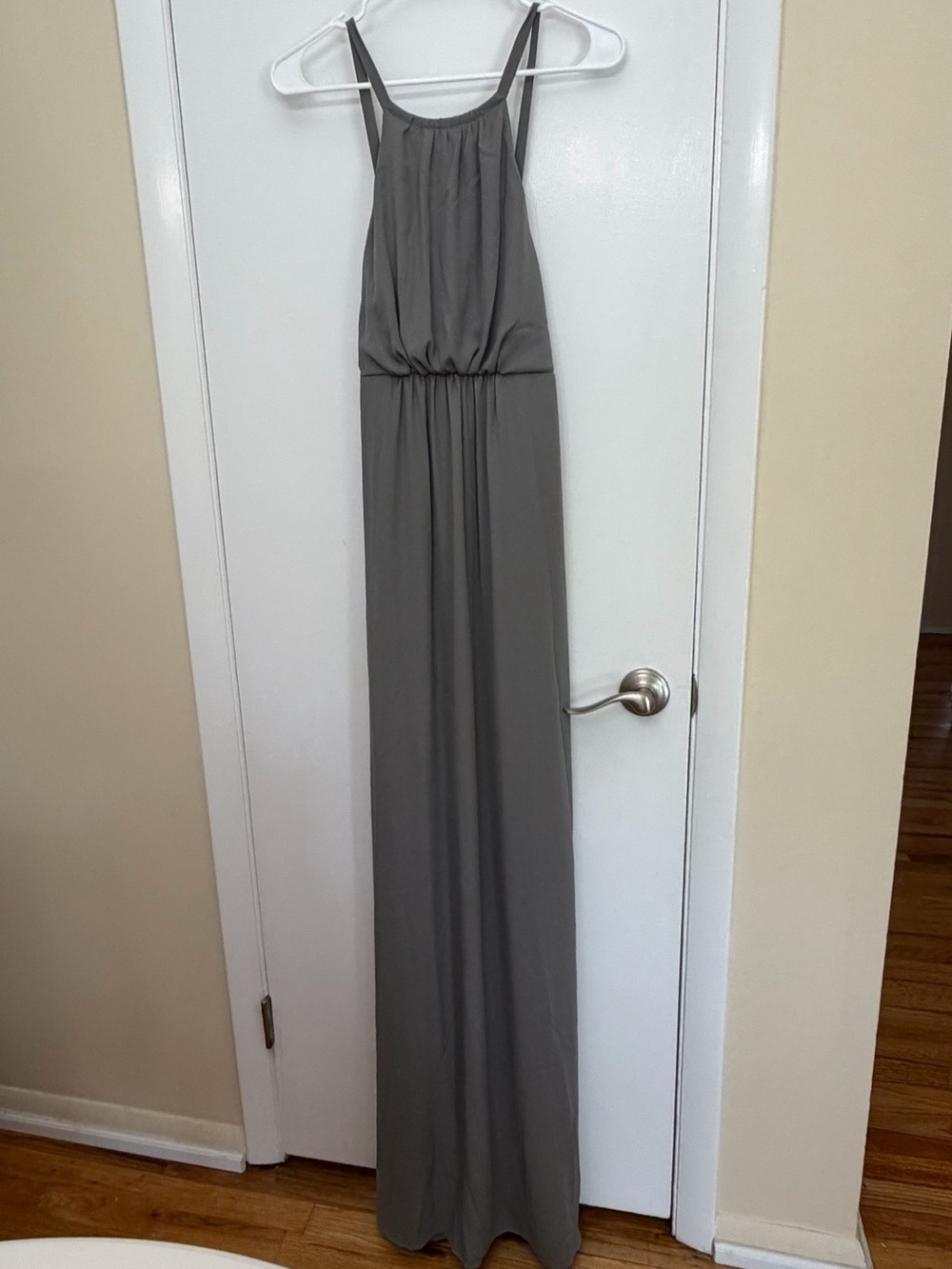 Show Me Your Mumu Gray Amanda Maxi Wedding Guest Dress Size Large